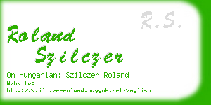 roland szilczer business card